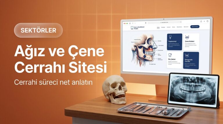 Ağız ve çene cerrahı web sitesi tasarımı kapak görseli