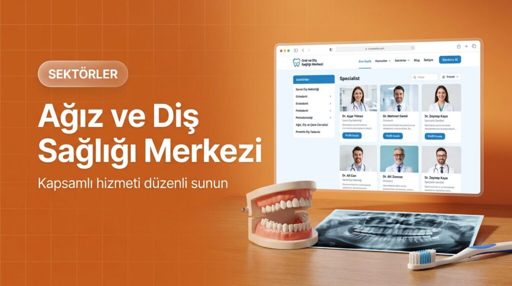 Ağız ve diş sağlığı merkezi web sitesi tasarımı kapak görseli