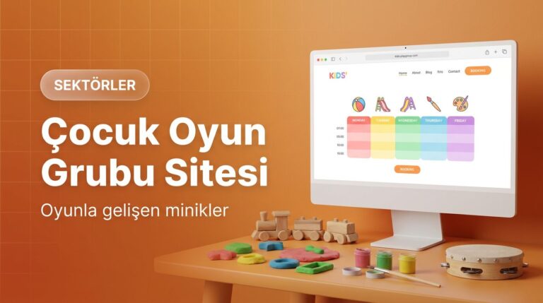 Çocuk oyun grubu web sitesi tasarımı kapak görseli