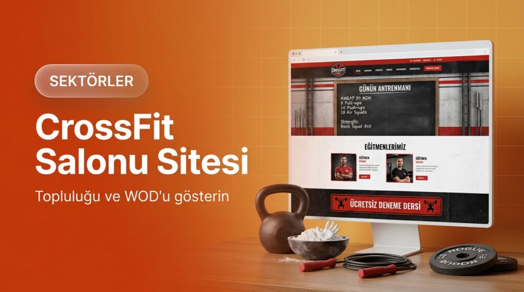 CrossFit salonu web sitesi tasarımı kapak görseli