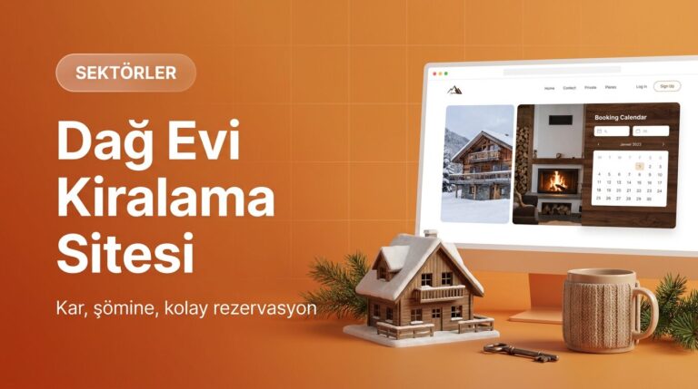 Dağ evi kiralama web sitesi tasarımı kapak görseli