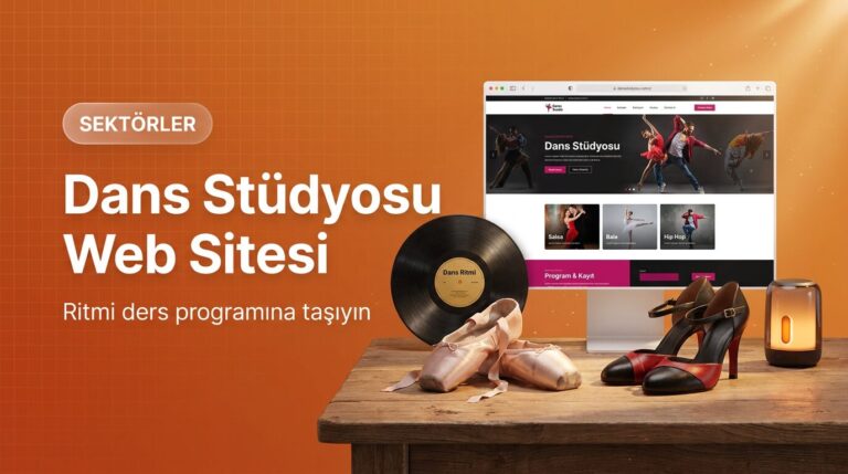 Dans stüdyosu web sitesi tasarımı kapak görseli