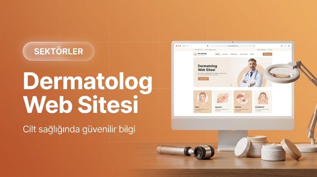 Dermatolog web sitesi tasarımı kapak görseli