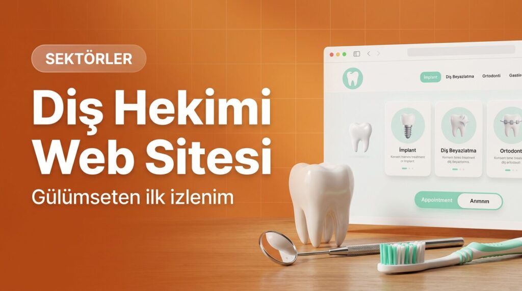Diş hekimi web sitesi tasarımı kapak görseli