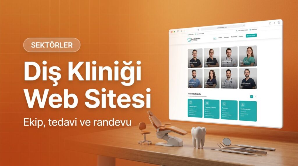 Diş kliniği web sitesi tasarımı kapak görseli