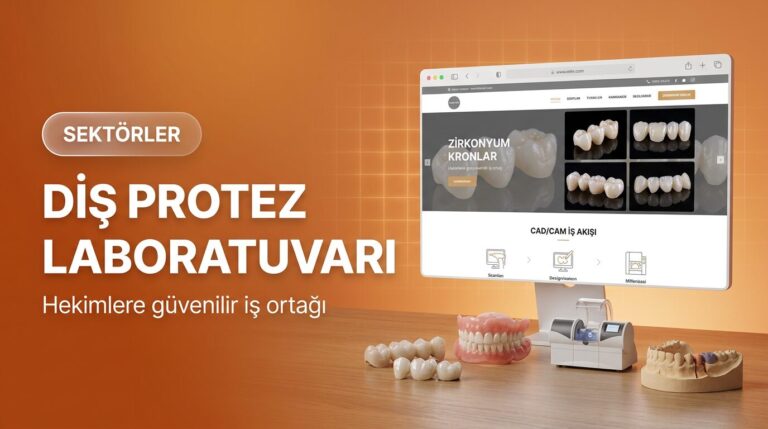 Diş protez laboratuvarı web sitesi tasarımı kapak görseli