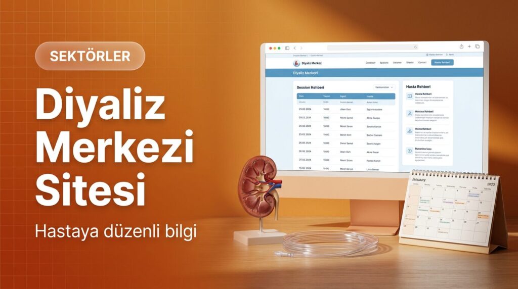 Diyaliz merkezi web sitesi tasarımı kapak görseli