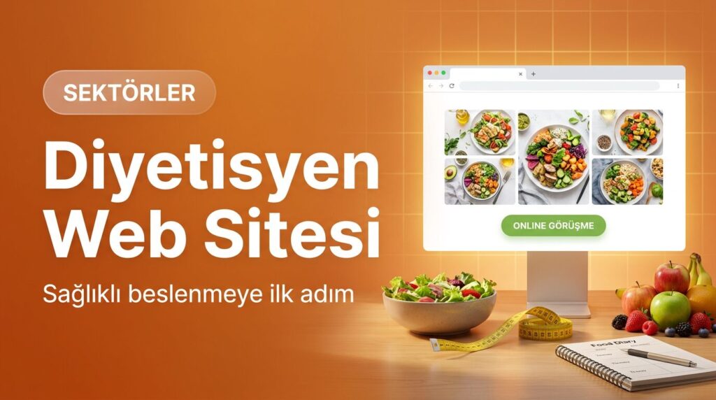 Diyetisyen web sitesi tasarımı kapak görseli