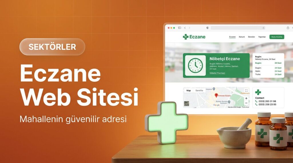 Eczane web sitesi tasarımı kapak görseli