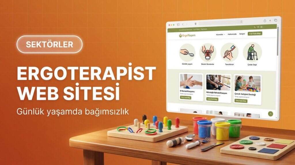 Ergoterapist web sitesi tasarımı kapak görseli