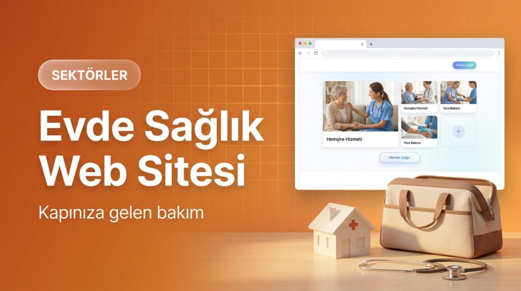 Evde sağlık hizmetleri web sitesi tasarımı kapak görseli