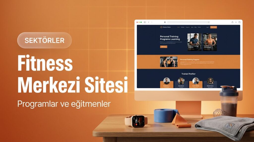 Fitness merkezi web sitesi tasarımı kapak görseli