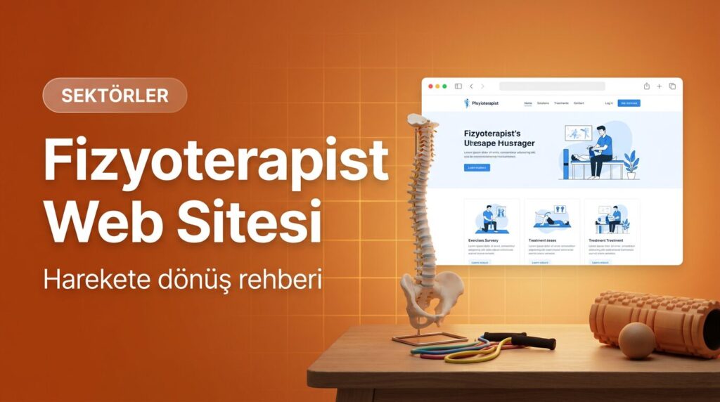 Fizyoterapist web sitesi tasarımı kapak görseli