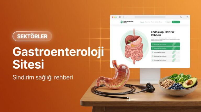 Gastroenteroloji uzmanı web sitesi tasarımı kapak görseli