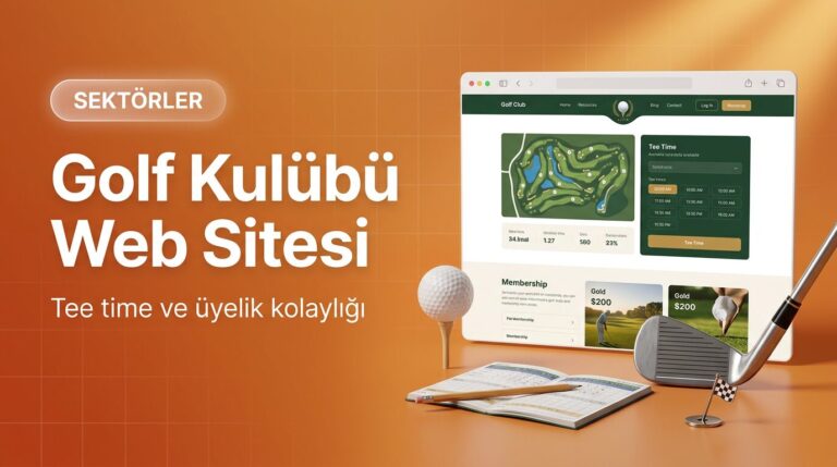 Golf kulübü web sitesi tasarımı kapak görseli