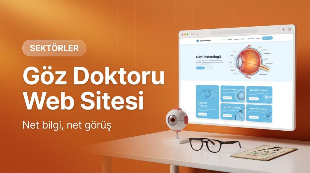 Göz doktoru web sitesi tasarımı kapak görseli