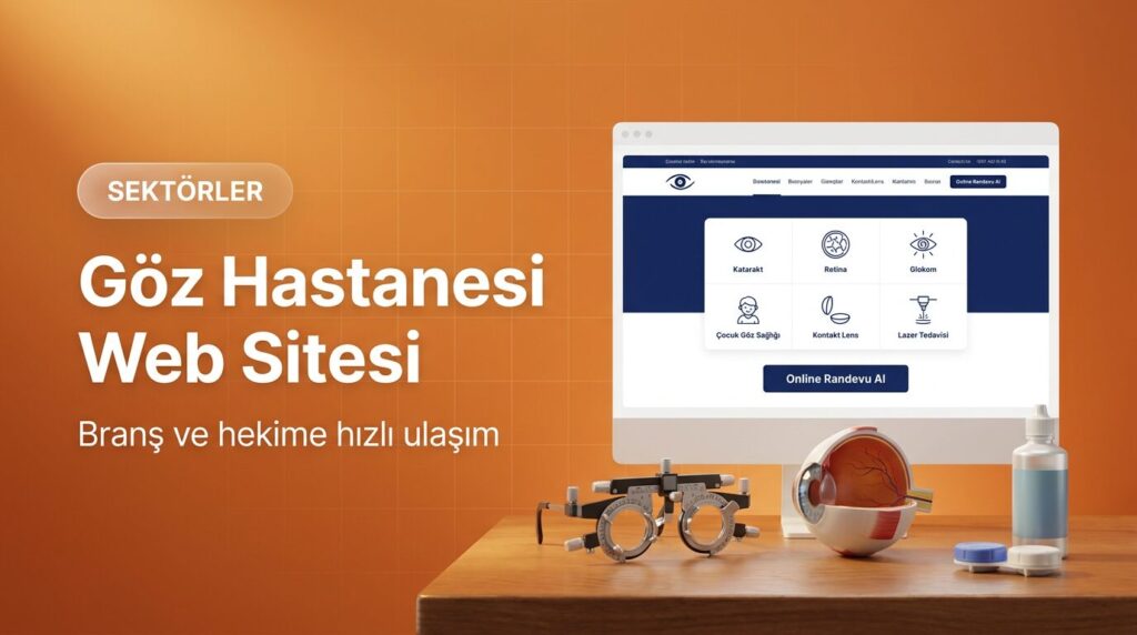 Göz hastanesi web sitesi tasarımı kapak görseli