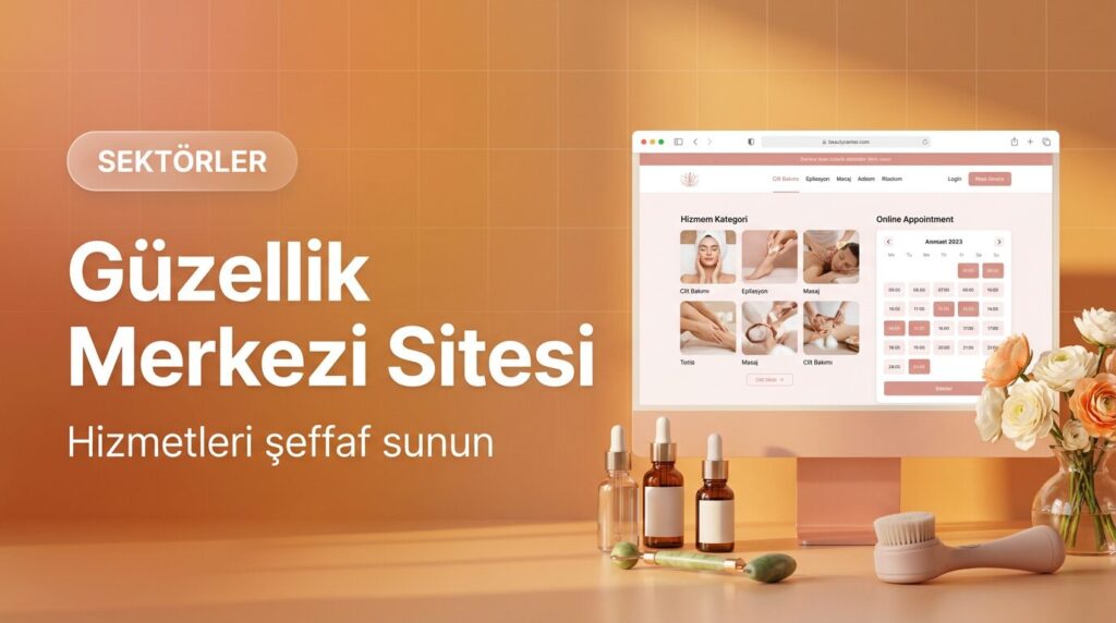 Güzellik merkezi web sitesi tasarımı kapak görseli