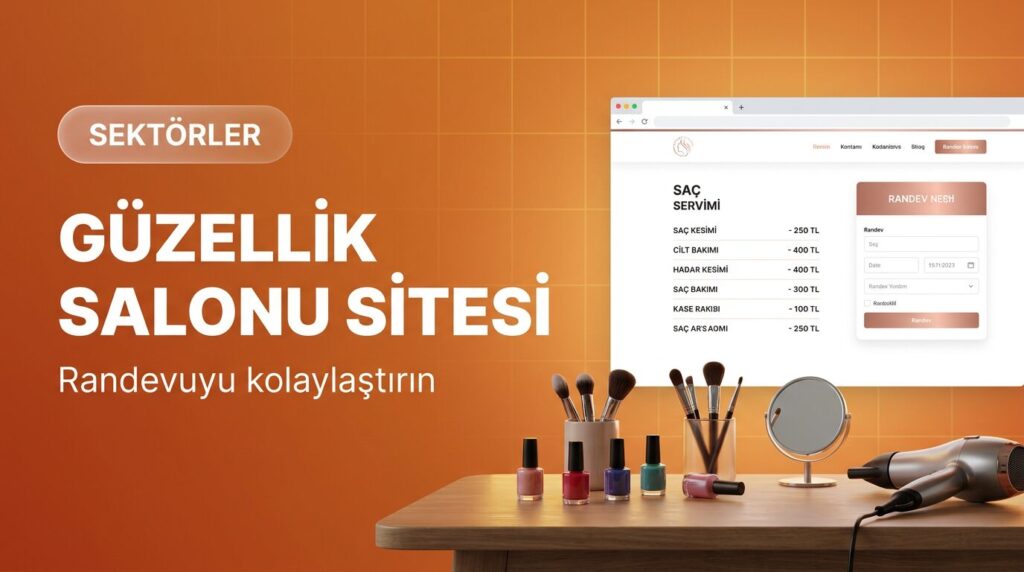 Güzellik salonu web sitesi tasarımı kapak görseli