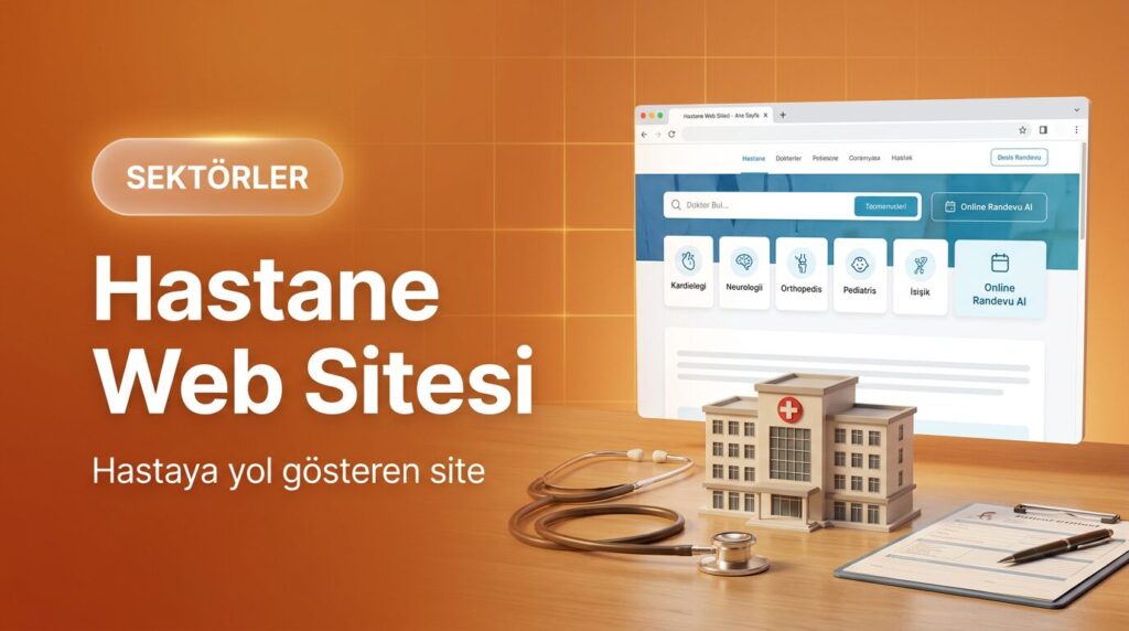 Hastane web sitesi tasarımı kapak görseli