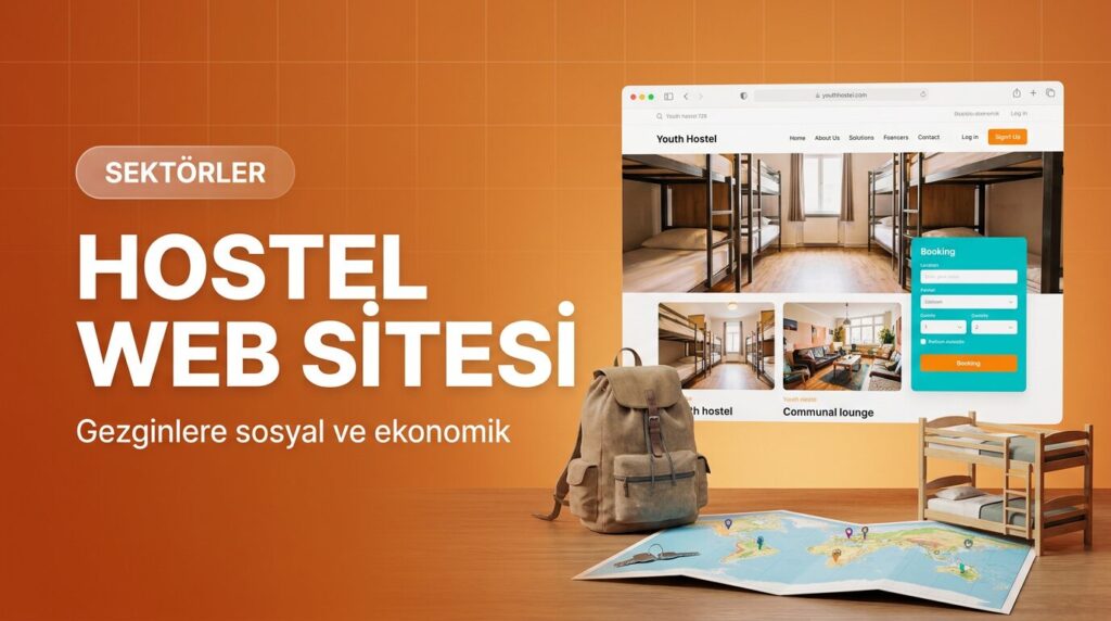 Hostel web sitesi tasarımı kapak görseli