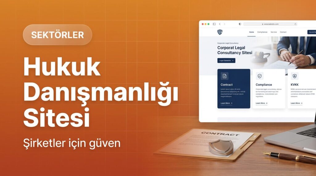 Hukuk danışmanlığı web sitesi tasarımı kapak görseli