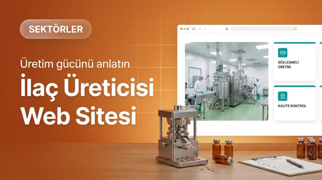 İlaç üreticisi web sitesi tasarımı kapak görseli