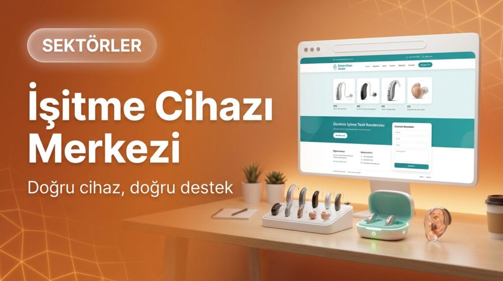İşitme cihazı merkezi web sitesi tasarımı kapak görseli