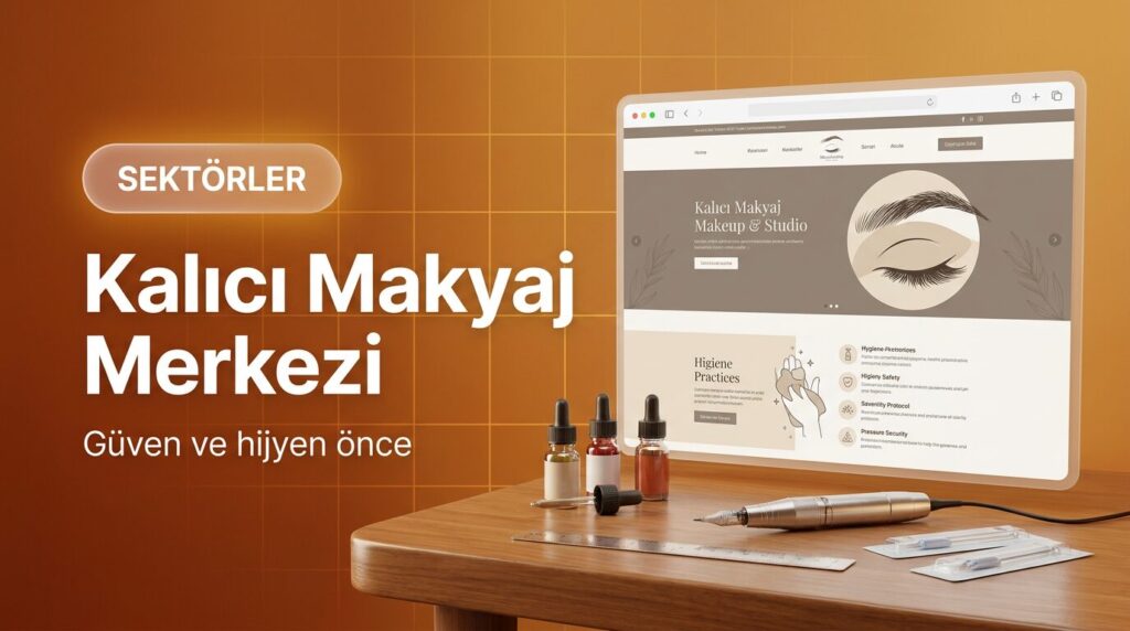 Kalıcı makyaj merkezi web sitesi tasarımı kapak görseli
