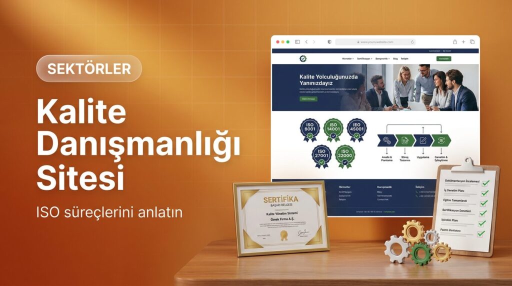 Kalite danışmanlığı web sitesi tasarımı kapak görseli