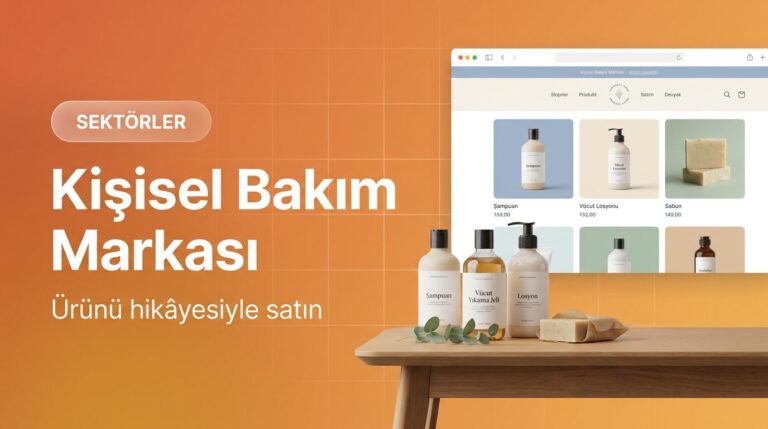 Kişisel bakım ürünleri markası web sitesi tasarımı kapak görseli