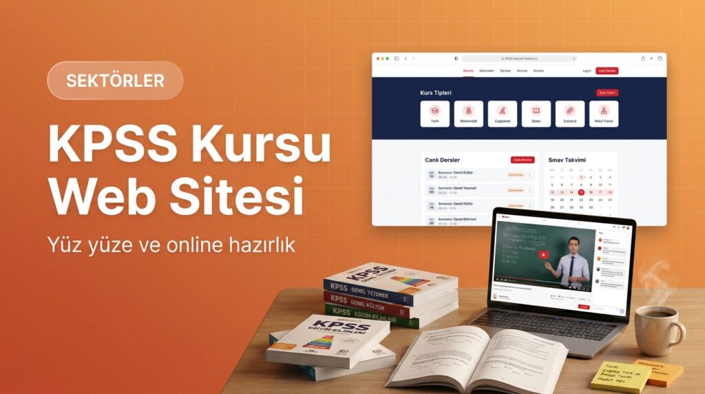 KPSS kursu web sitesi tasarımı kapak görseli