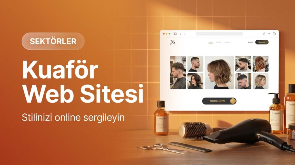 Kuaför web sitesi tasarımı kapak görseli
