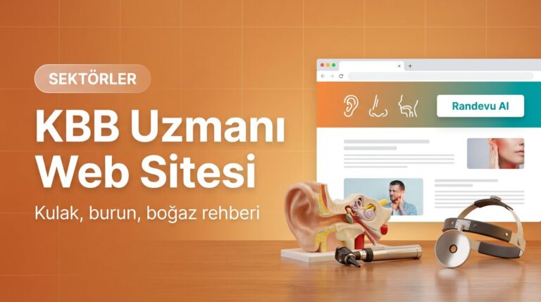 Kulak burun boğaz uzmanı web sitesi tasarımı kapak görseli