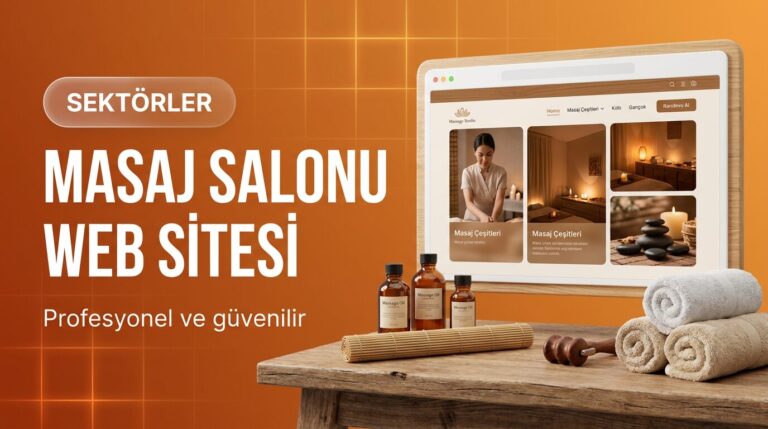 Masaj salonu web sitesi tasarımı kapak görseli