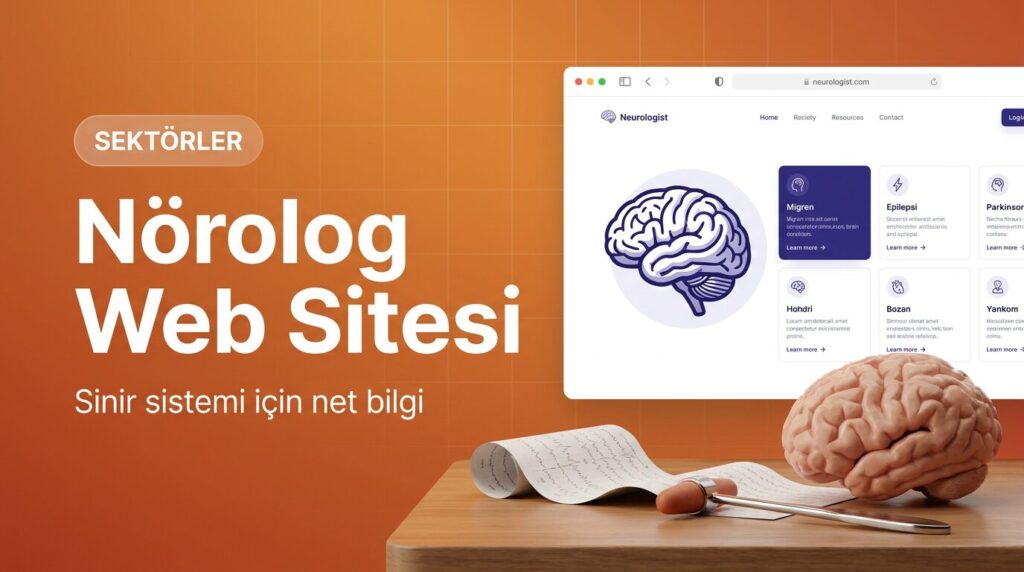 Nörolog web sitesi tasarımı kapak görseli