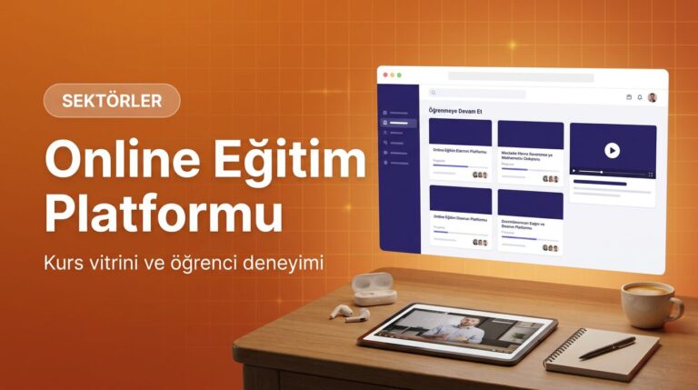 Online eğitim platformu web sitesi tasarımı kapak görseli
