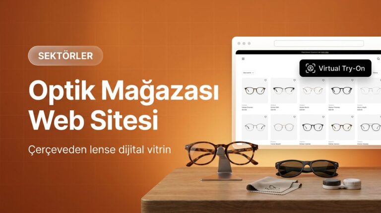Optik mağazası web sitesi tasarımı kapak görseli