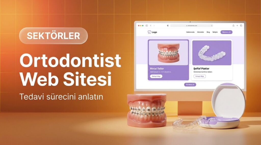 Ortodontist web sitesi tasarımı kapak görseli