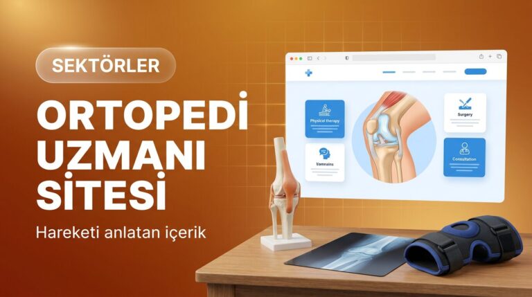 Ortopedi uzmanı web sitesi tasarımı kapak görseli