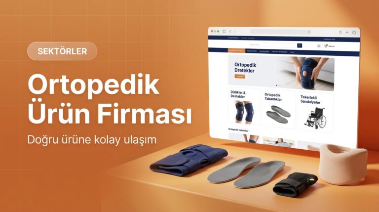 Ortopedik ürün firması web sitesi tasarımı kapak görseli