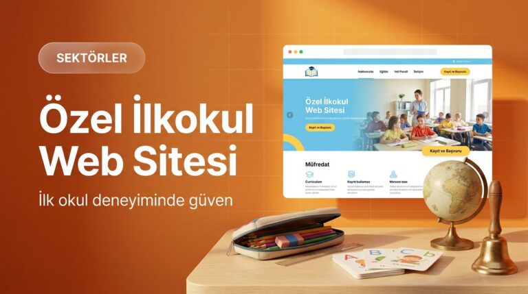 Özel ilkokul web sitesi tasarımı kapak görseli