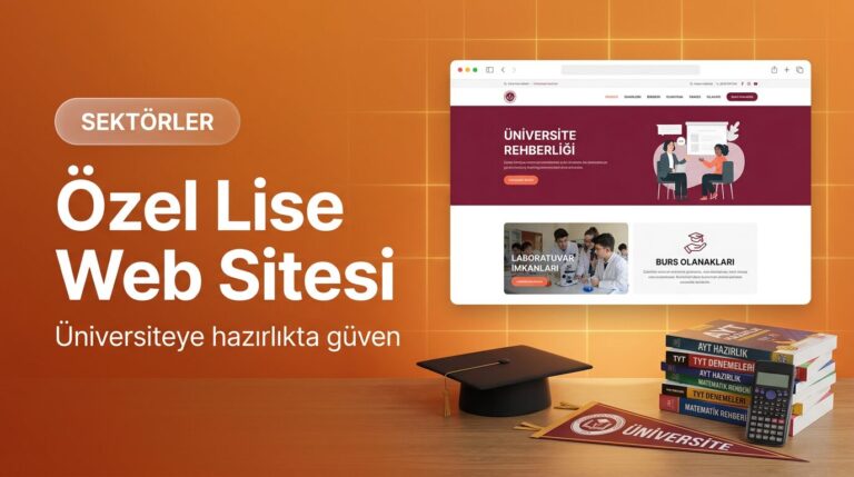 Özel lise web sitesi tasarımı kapak görseli