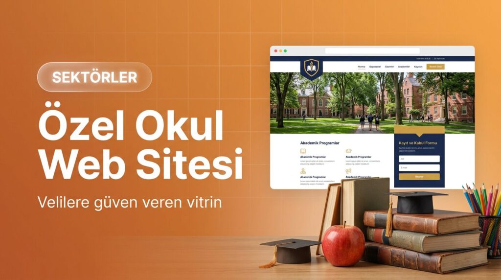 Özel okul web sitesi tasarımı kapak görseli