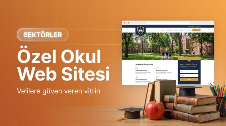 Özel okul web sitesi tasarımı kapak görseli