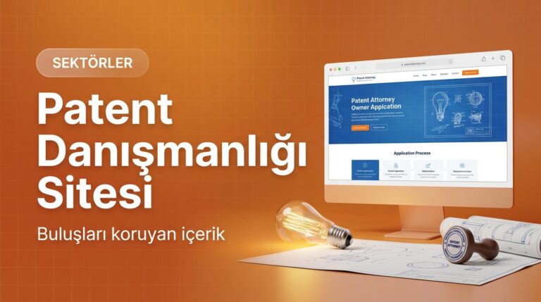 Patent danışmanlığı web sitesi tasarımı kapak görseli