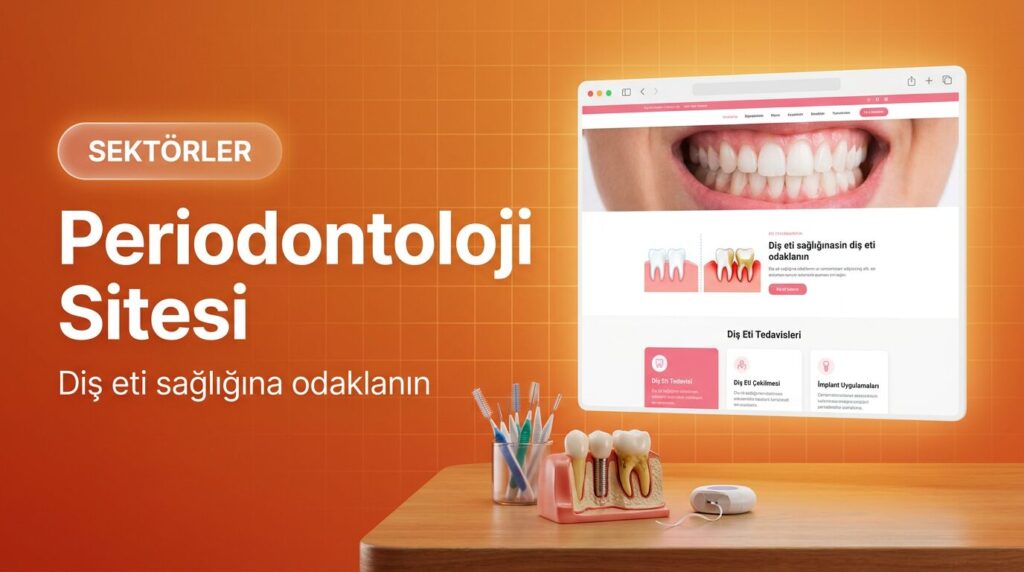 Periodontoloji uzmanı web sitesi tasarımı kapak görseli