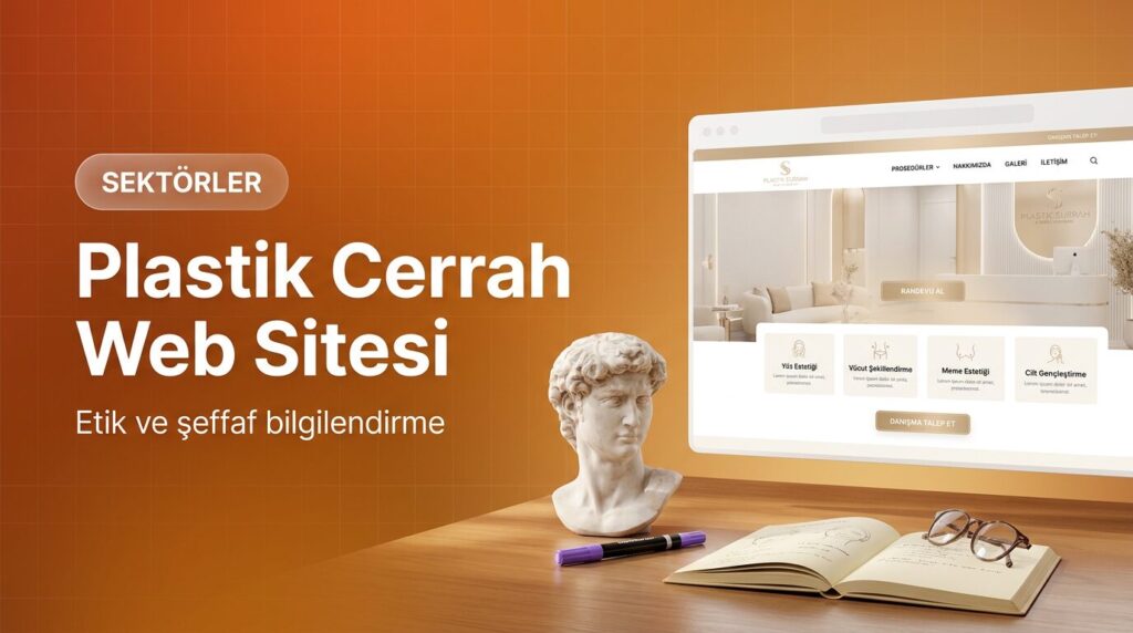Plastik cerrah web sitesi tasarımı kapak görseli