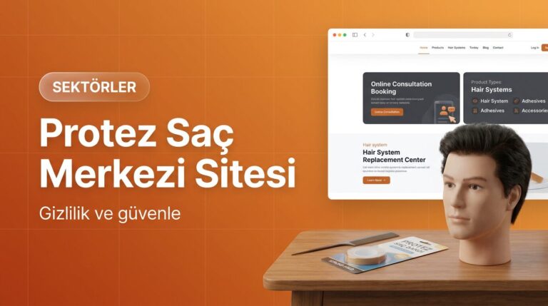 Protez saç merkezi web sitesi tasarımı kapak görseli