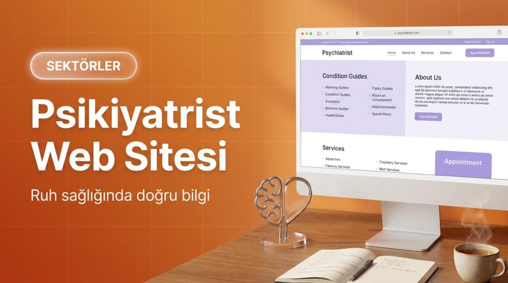 Psikiyatrist web sitesi tasarımı kapak görseli